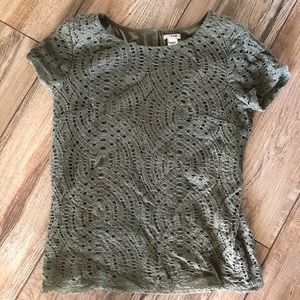 JCREW Green Blouse - Size 4
